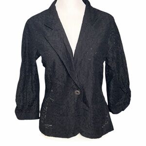 Decree Black Lace Women's Blazer